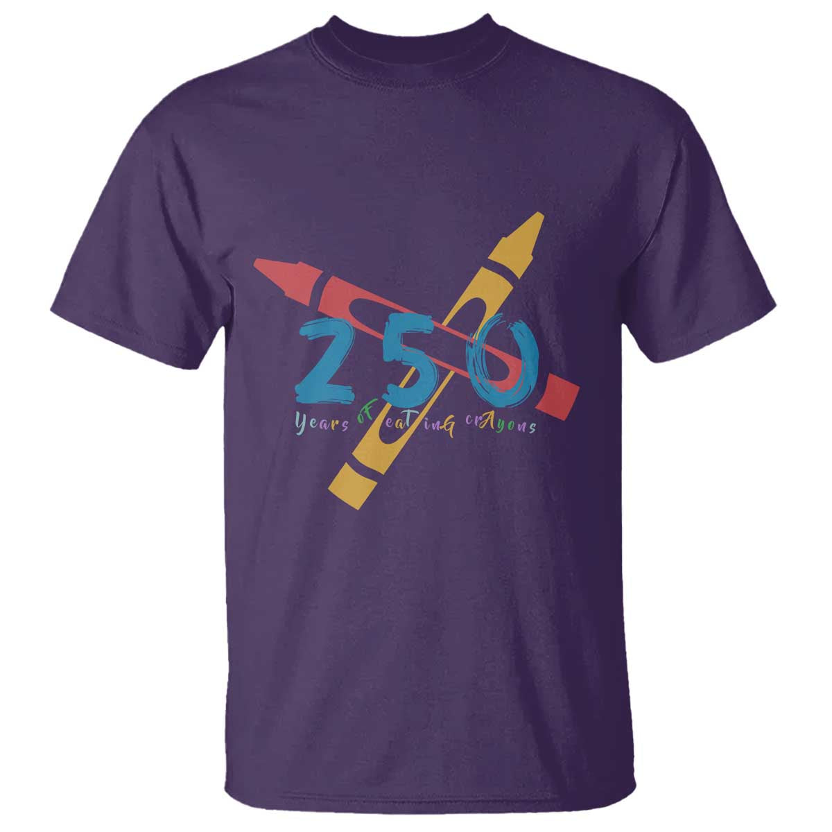 250 Years of Eating Crayons T Shirt Funny Military Crayon Joke Veterans Marines TS02 Purple Print Your Wear