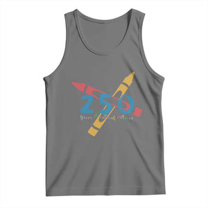 250 Years of Eating Crayons Tank Top Funny Military Crayon Joke Veterans Marines TS02 Black Heather Print Your Wear