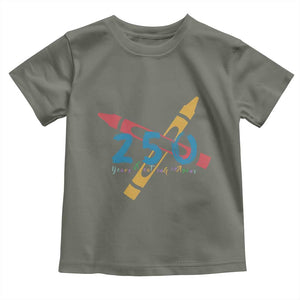 250 Years of Eating Crayons Toddler T Shirt Funny Military Crayon Joke Veterans Marines TS02 Military Green Print Your Wear