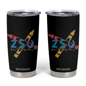 250 Years of Eating Crayons Tumbler Cup Funny Military Crayon Joke Veterans Marines TS02 Black Print Your Wear