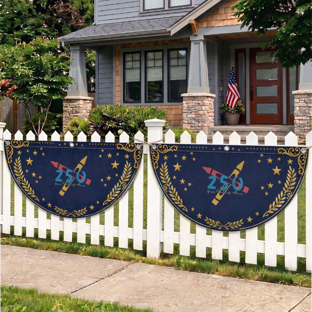 250 Years of Eating Crayons Patriotic Fan Flag Funny Military Crayon Joke Veterans Marines
