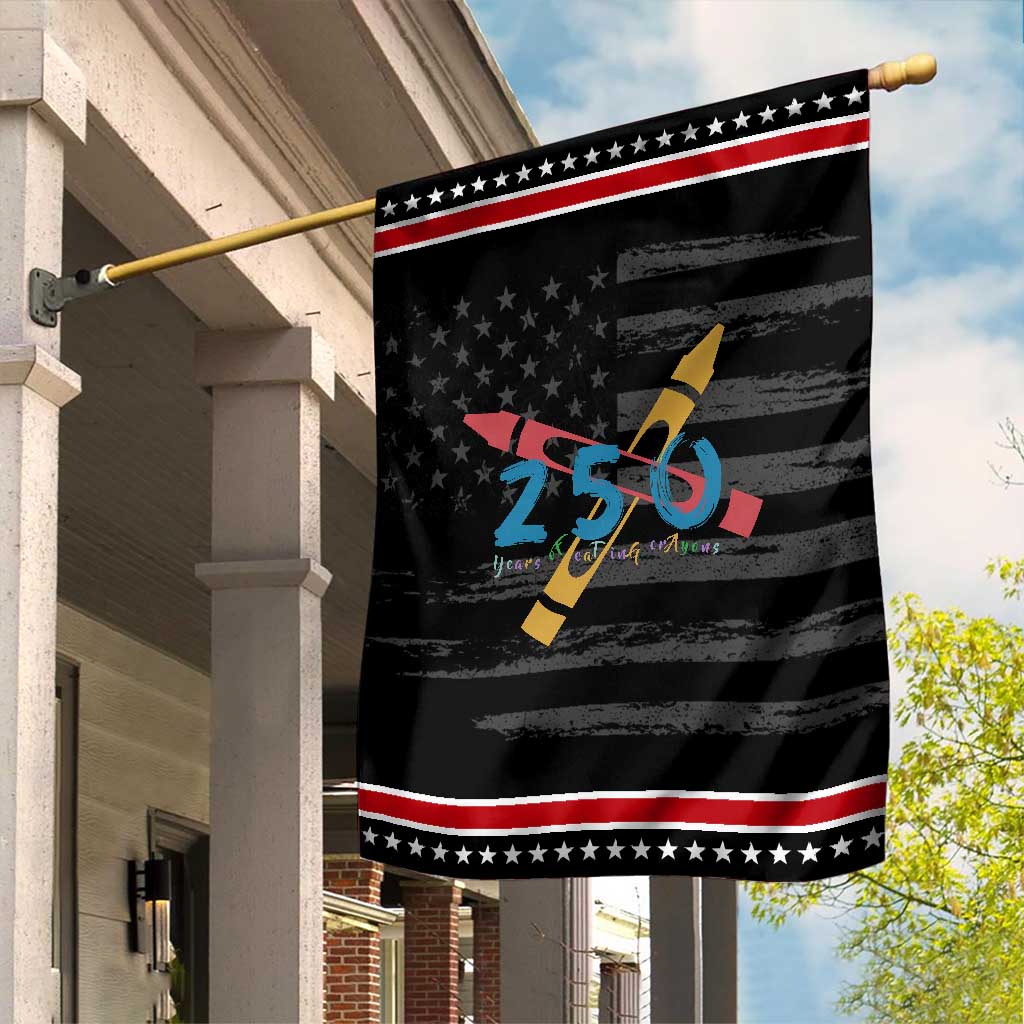 250 Years of Eating Crayons Garden Flag Funny Military Crayon Joke Veterans Marines TS02 Distressed Black Red Print Your Wear