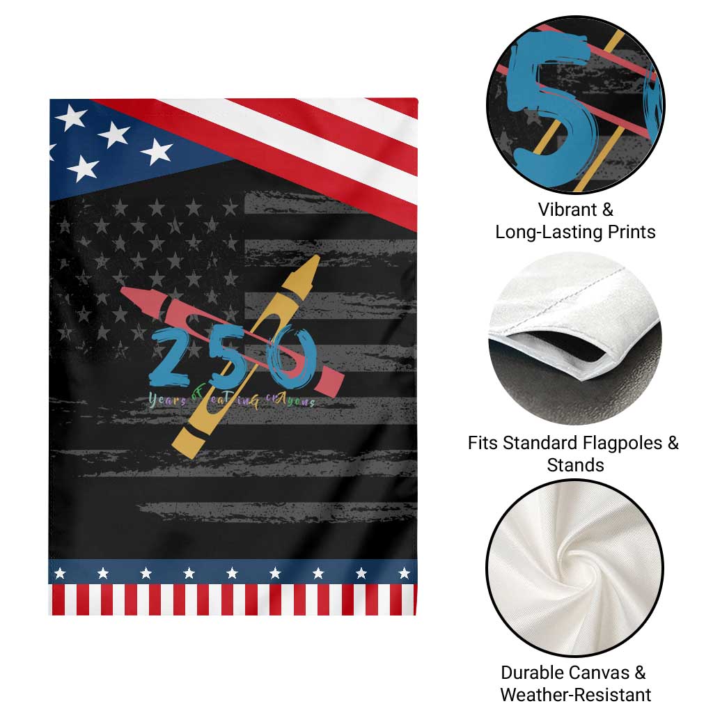 250 Years of Eating Crayons Garden Flag Funny Military Crayon Joke Veterans Marines TS02 Print Your Wear