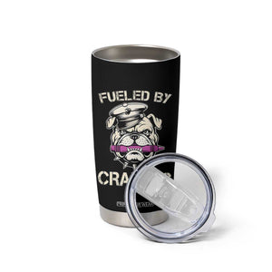 Fueled by Crayons Bulldog Tumbler Cup Funny Military Crayon Eater Gift for Veterans TS02 Print Your Wear
