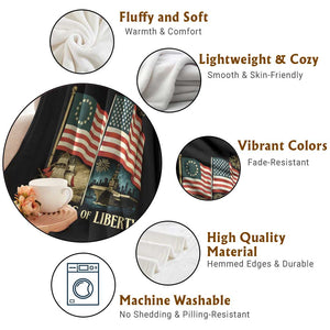 250 Years of Liberty Throw Blanket US 250th Anniversary Semiquincentennial 2026 Patriotic TS02 Print Your Wear