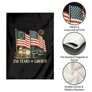 250 Years of Liberty Garden Flag US 250th Anniversary Semiquincentennial 2026 Patriotic TS02 Print Your Wear