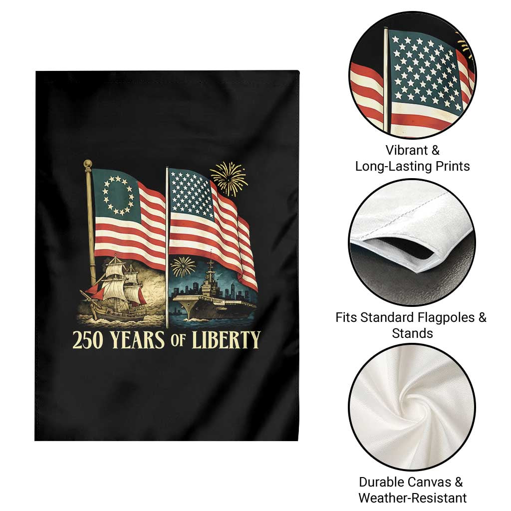 250 Years of Liberty Garden Flag US 250th Anniversary Semiquincentennial 2026 Patriotic TS02 Print Your Wear