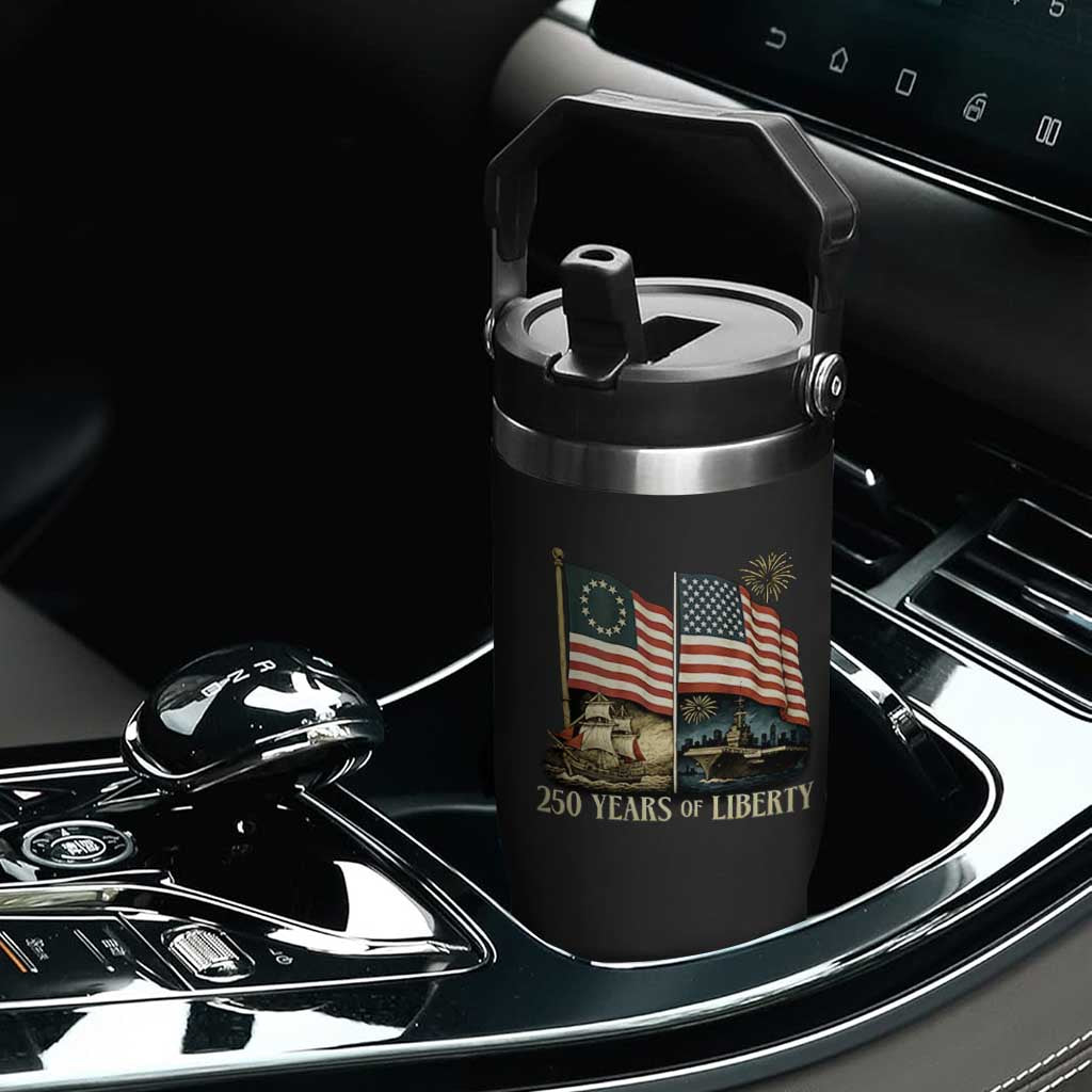 250 Years of Liberty Flip Straw Tumbler US 250th Anniversary Semiquincentennial 2026 Patriotic TS02 Print Your Wear