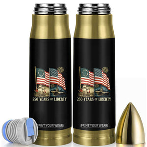 250 Years of Liberty Bullet Tumbler US 250th Anniversary Semiquincentennial 2026 Patriotic TS02 Black Print Your Wear