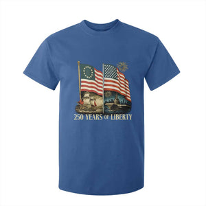 250 Years of Liberty T Shirt For Kid US 250th Anniversary Semiquincentennial 2026 Patriotic TS02 Royal Blue Print Your Wear