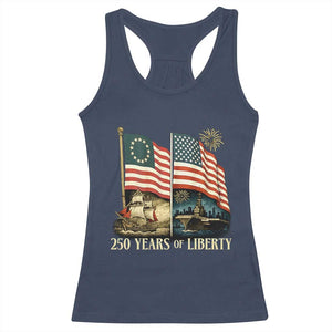 250 Years of Liberty Racerback Tank Top US 250th Anniversary Semiquincentennial 2026 Patriotic TS02 Navy Print Your Wear