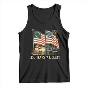 250 Years of Liberty Tank Top US 250th Anniversary Semiquincentennial 2026 Patriotic TS02 Black Print Your Wear
