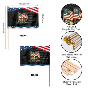 250 Years of Liberty Patriotic Handheld Flag US 250th Anniversary Semiquincentennial 2026 Patriotic TS02 Print Your Wear