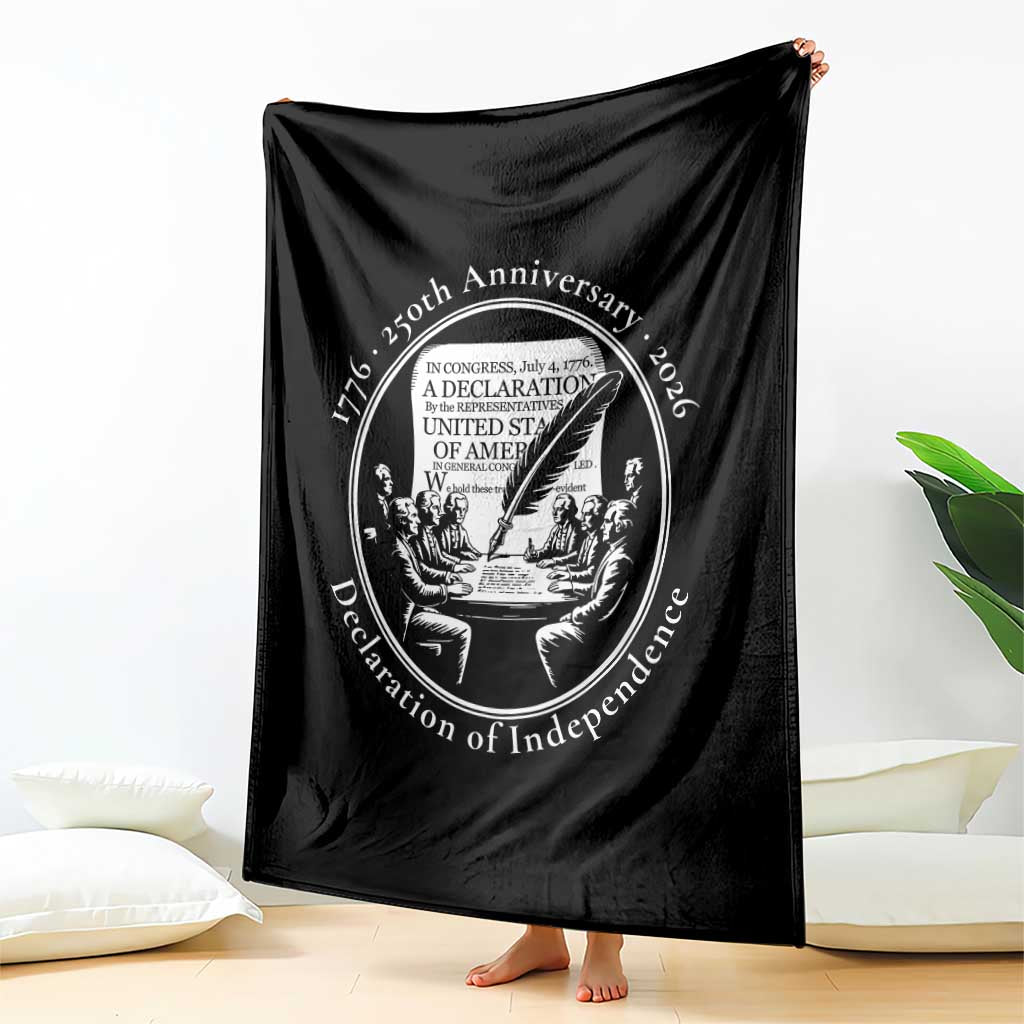250 Years Declaration of Independence Throw Blanket US 250th Anniversary Semiquincentennial 2026 Patriotic TS02 Print Your Wear