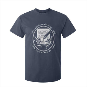 250 Years Declaration of Independence T Shirt For Kid US 250th Anniversary Semiquincentennial 2026 Patriotic TS02 Navy Print Your Wear