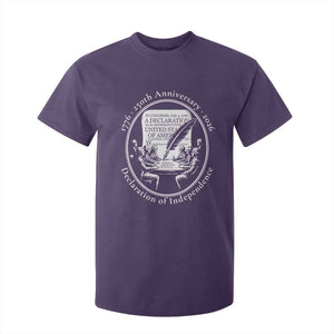 250 Years Declaration of Independence T Shirt For Kid US 250th Anniversary Semiquincentennial 2026 Patriotic TS02 Purple Print Your Wear