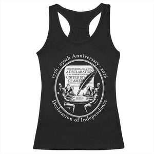 250 Years Declaration of Independence Racerback Tank Top US 250th Anniversary Semiquincentennial 2026 Patriotic TS02 Black Print Your Wear