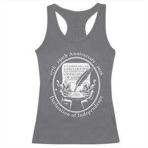 250 Years Declaration of Independence Racerback Tank Top US 250th Anniversary Semiquincentennial 2026 Patriotic TS02 Charcoal Print Your Wear