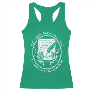 250 Years Declaration of Independence Racerback Tank Top US 250th Anniversary Semiquincentennial 2026 Patriotic TS02 Irish Green Print Your Wear