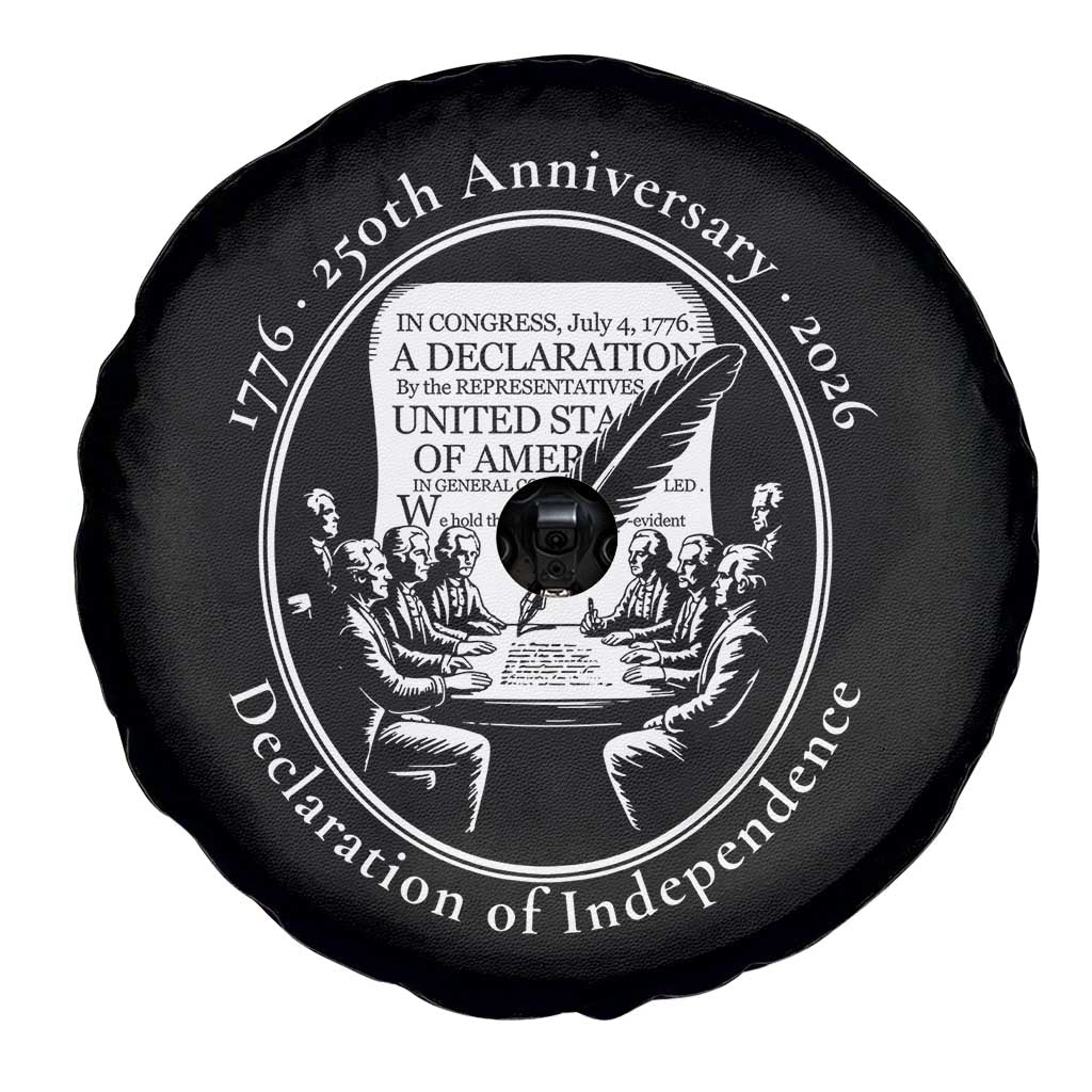 250 Years Declaration of Independence Spare Tire Cover US 250th Anniversary Semiquincentennial 2026 Patriotic TS02 Print Your Wear