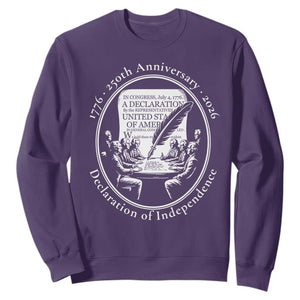 250 Years Declaration of Independence Sweatshirt US 250th Anniversary Semiquincentennial 2026 Patriotic TS02 Purple Print Your Wear