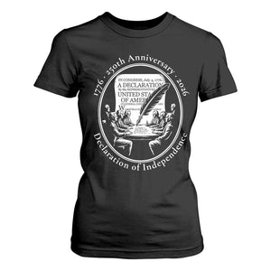 250 Years Declaration of Independence T Shirt For Women US 250th Anniversary Semiquincentennial 2026 Patriotic TS02 Black Print Your Wear