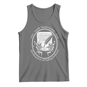 250 Years Declaration of Independence Tank Top US 250th Anniversary Semiquincentennial 2026 Patriotic TS02 Black Heather Print Your Wear