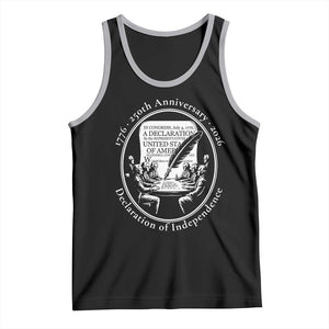 250 Years Declaration of Independence Tank Top US 250th Anniversary Semiquincentennial 2026 Patriotic TS02 Black Athletic Heather Print Your Wear