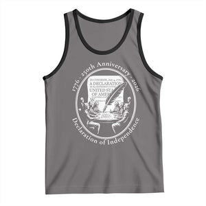 250 Years Declaration of Independence Tank Top US 250th Anniversary Semiquincentennial 2026 Patriotic TS02 Deep Heather Black Print Your Wear