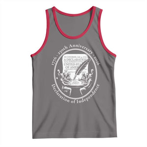 250 Years Declaration of Independence Tank Top US 250th Anniversary Semiquincentennial 2026 Patriotic TS02 Deep Heather Red Print Your Wear