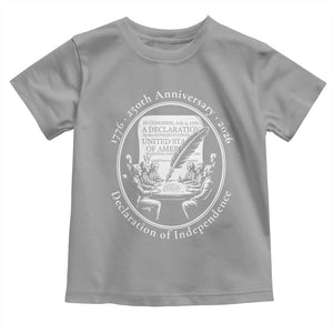 250 Years Declaration of Independence Toddler T Shirt US 250th Anniversary Semiquincentennial 2026 Patriotic TS02 Sport Gray Print Your Wear