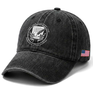 250 Years Declaration of Independence Washed Cotton Baseball Cap US 250th Anniversary Semiquincentennial 2026 Patriotic TS02 Print Your Wear