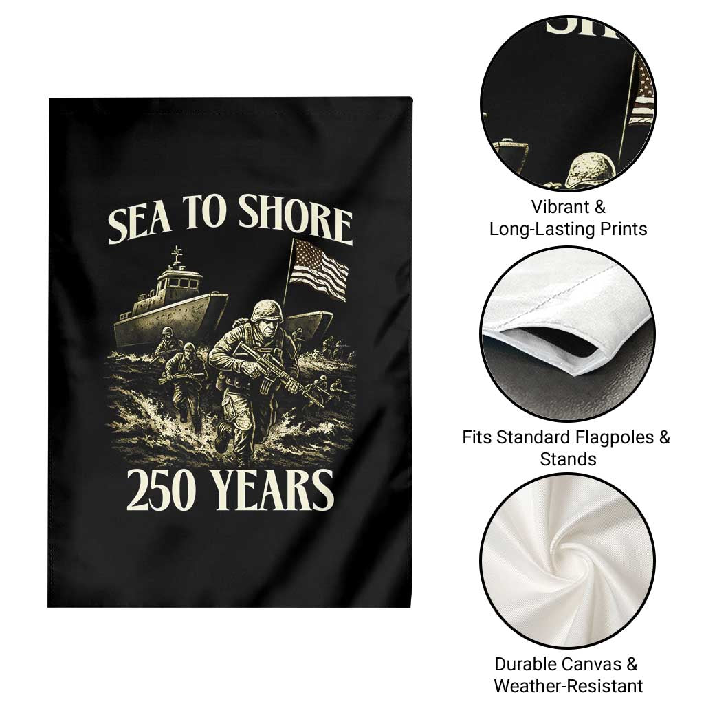 Military Navy 250th Anniversary Garden Flag Sea To Shore 250 Years TS02 Print Your Wear