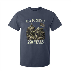 Military Navy 250th Anniversary T Shirt For Kid Sea To Shore 250 Years TS02 Navy Print Your Wear