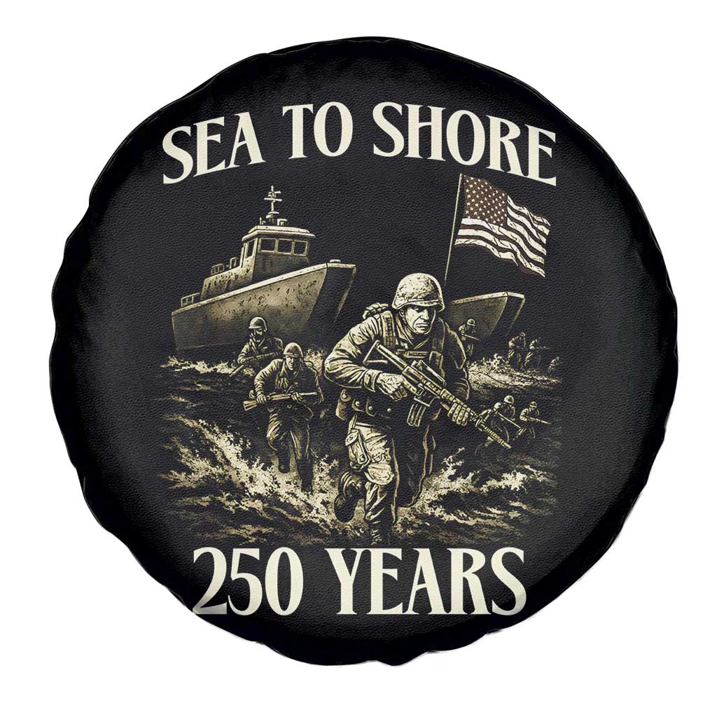 Military Navy 250th Anniversary Spare Tire Cover Sea To Shore 250 Years TS02 Print Your Wear