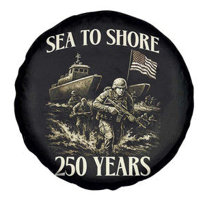 Military Navy 250th Anniversary Spare Tire Cover Sea To Shore 250 Years TS02 Print Your Wear