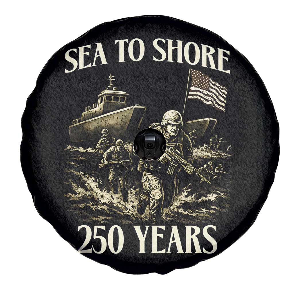 Military Navy 250th Anniversary Spare Tire Cover Sea To Shore 250 Years TS02 Print Your Wear