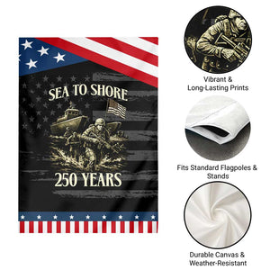 Military Navy 250th Anniversary Garden Flag Sea To Shore 250 Years TS02 Print Your Wear
