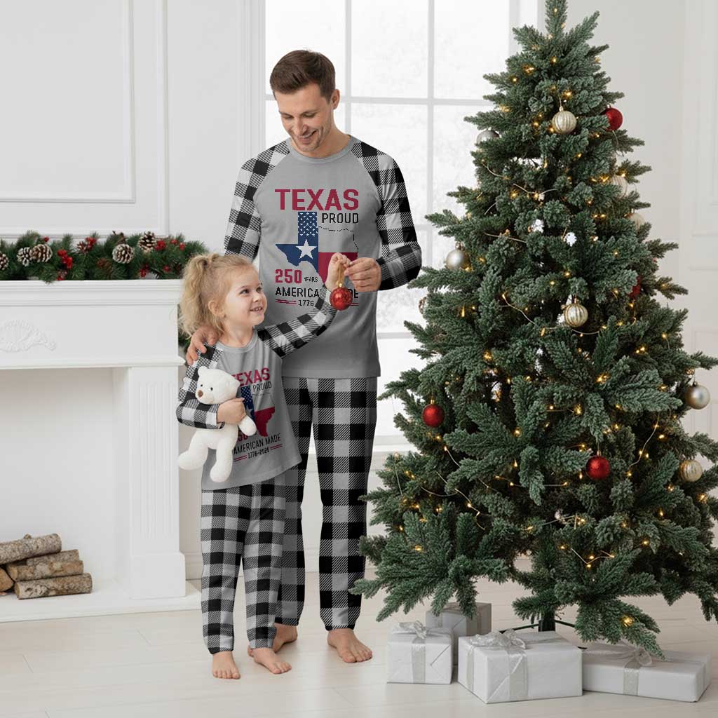 Texas Proud 250 Years Plaid Pajama Set American Made 1776 to 2026 Semiquincentennial TS02 White Plaid Print Your Wear