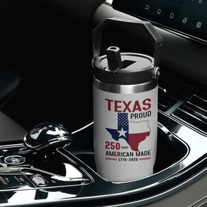 Texas Proud 250 Years Flip Straw Tumbler American Made 1776 to 2026 Semiquincentennial TS02 Print Your Wear