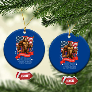Patriotic Bigfoot US 250th Anniversary Ceramic Ornament Sasquatch Celebrating 250 Years of Freedom 1776 to 2026 TS02 1pc Blue Print Your Wear