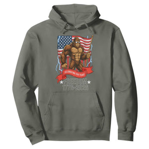Patriotic Bigfoot US 250th Anniversary Hoodie Sasquatch Celebrating 250 Years of Freedom 1776 to 2026 TS02 Military Green Print Your Wear