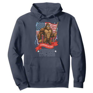 Patriotic Bigfoot US 250th Anniversary Hoodie Sasquatch Celebrating 250 Years of Freedom 1776 to 2026 TS02 Navy Print Your Wear