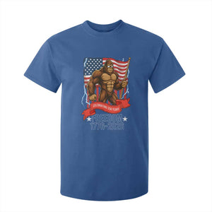 Patriotic Bigfoot US 250th Anniversary T Shirt For Kid Sasquatch Celebrating 250 Years of Freedom 1776 to 2026 TS02 Royal Blue Print Your Wear