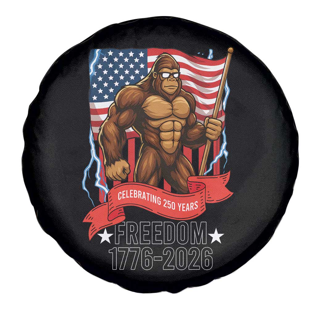 Patriotic Bigfoot US 250th Anniversary Spare Tire Cover Sasquatch Celebrating 250 Years of Freedom 1776 to 2026 TS02 Print Your Wear
