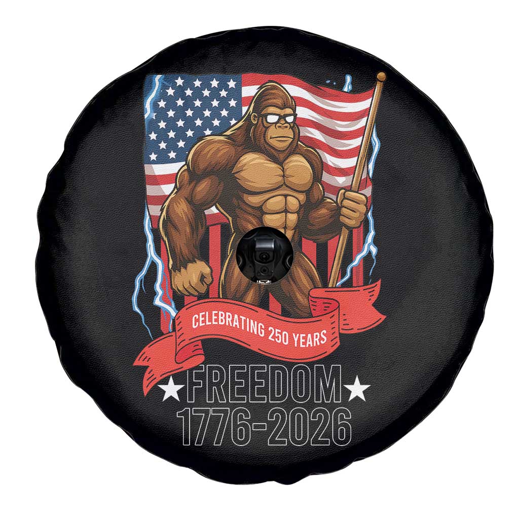 Patriotic Bigfoot US 250th Anniversary Spare Tire Cover Sasquatch Celebrating 250 Years of Freedom 1776 to 2026 TS02 Print Your Wear