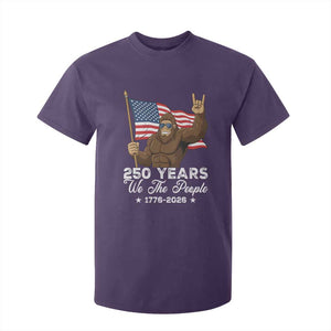 250 Years We The People Bigfoot T Shirt For Kid Funny Patriotic 1776 to 2026 US Semiquincentennial TS02 Purple Print Your Wear