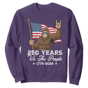 250 Years We The People Bigfoot Sweatshirt Funny Patriotic 1776 to 2026 US Semiquincentennial TS02 Purple Print Your Wear
