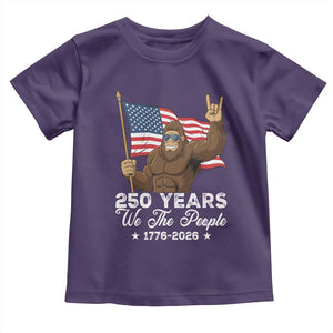 250 Years We The People Bigfoot Toddler T Shirt Funny Patriotic 1776 to 2026 US Semiquincentennial TS02 Purple Print Your Wear