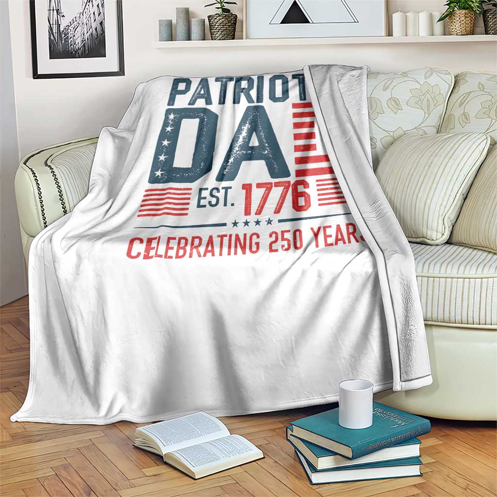 Patriotic Dad 250 Years Throw Blanket Est. 1776 Funny USA Semiquincentennial TS02 Print Your Wear